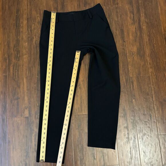 ALICE + OLIVIA Employed Straight Leg Trouser Pants Flat Front in Black - Picture 14 of 15